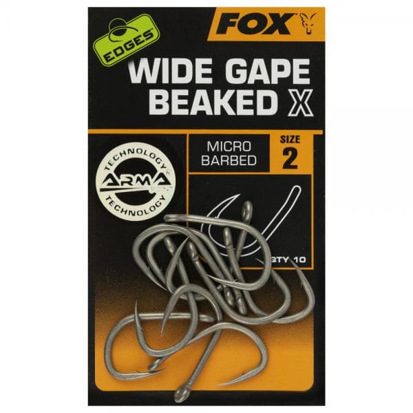 Fox Edges Wide Gape Beaked X Hooks Size 2