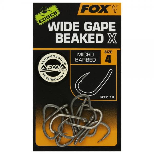 Fox Edges Wide Gape Beaked X Hooks Size 4
