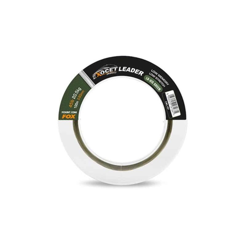 Fox Exocet Pro Low-Vis Green Leader 45lb 0.60mm 100m