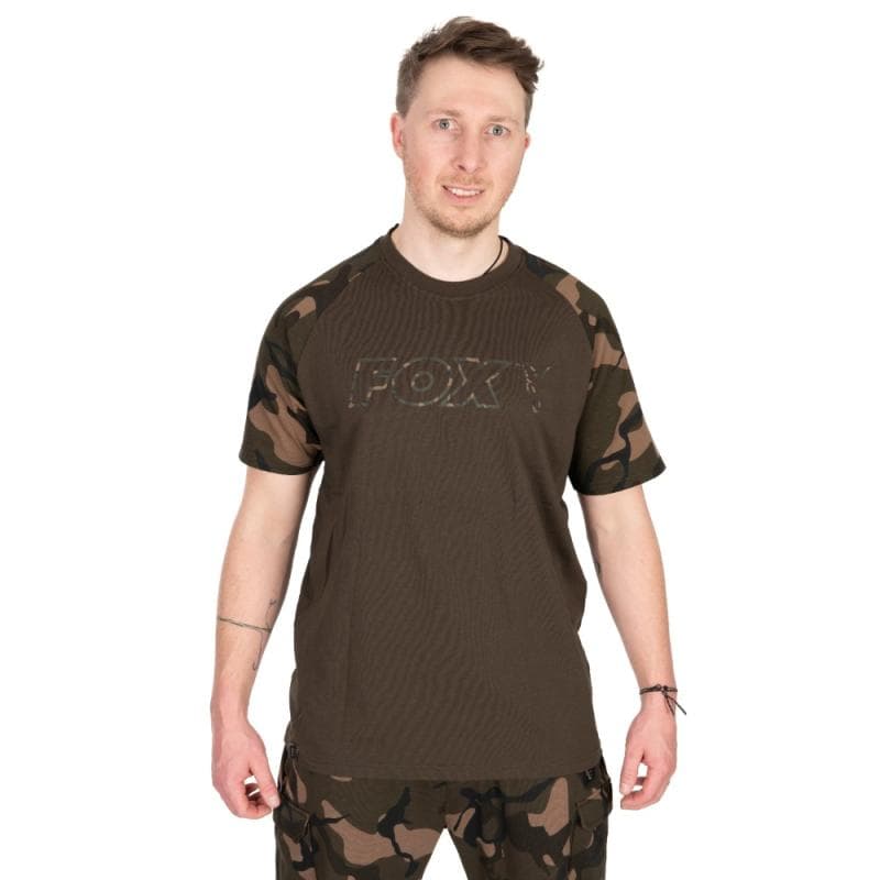 Fox Khaki Camo Outline T-Shirt Medium