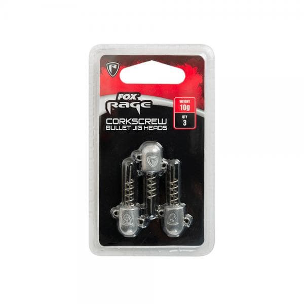 Fox Rage Corkscrew Bullet Jig Head 3pcs 15g