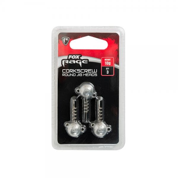 Fox Rage Corkscrew Round Jig Head 3pcs 5g