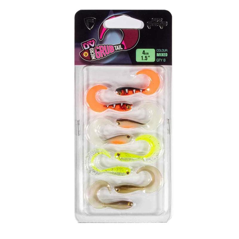 Fox Rage Micro Grub UV Mixed Colour Pack 4cm