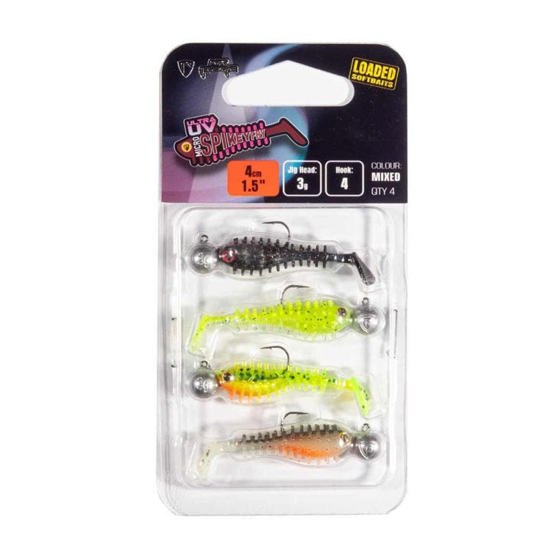 Fox Rage Micro Spikey Loaded UV Mixed Colour Pack 4cm