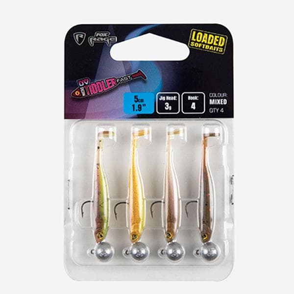 Fox Rage Micro Tiddler Fast Loaded UV Mixed Colour Pack 4cm 3gr