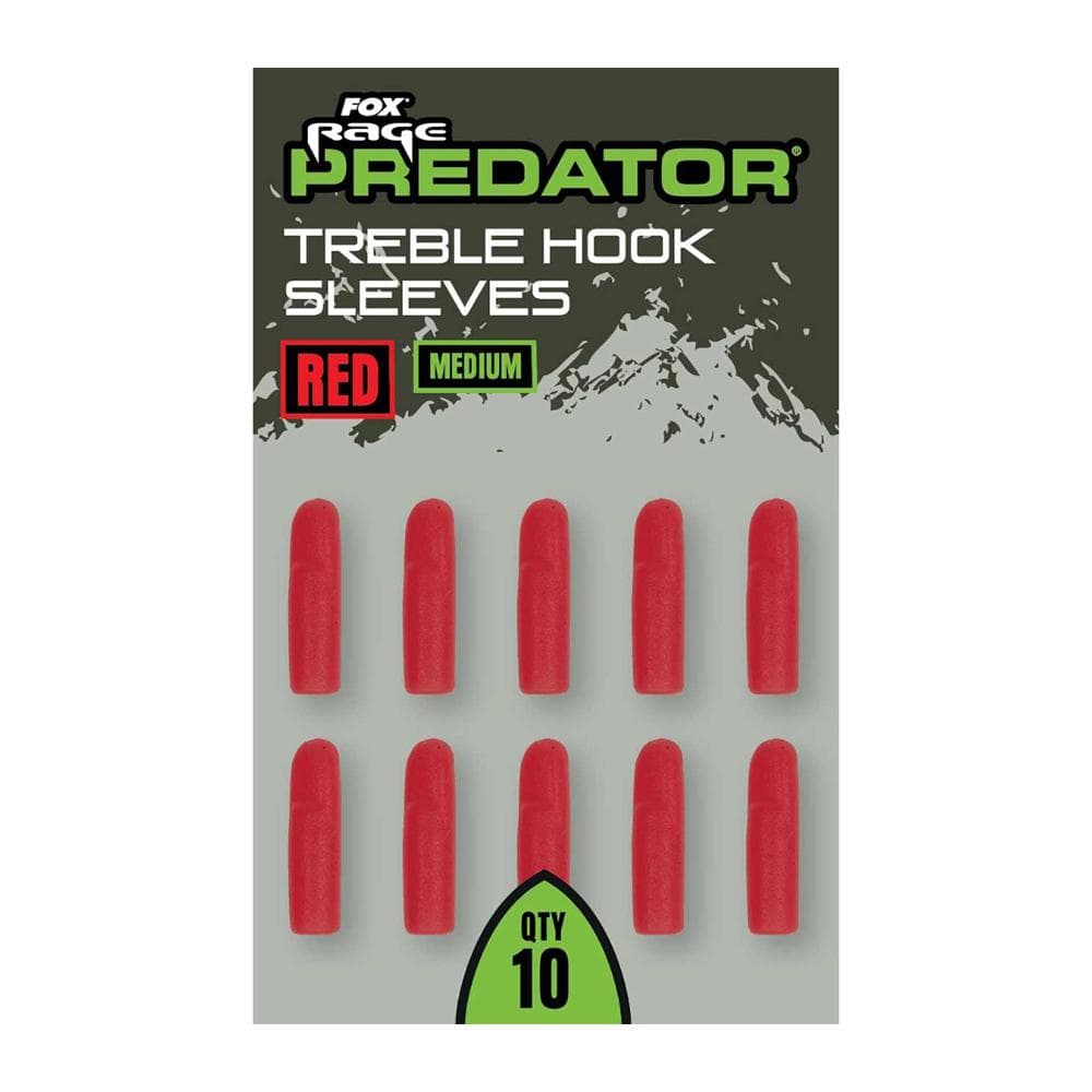 Fox Rage Predator Red Treble Hook Sleeves Medium