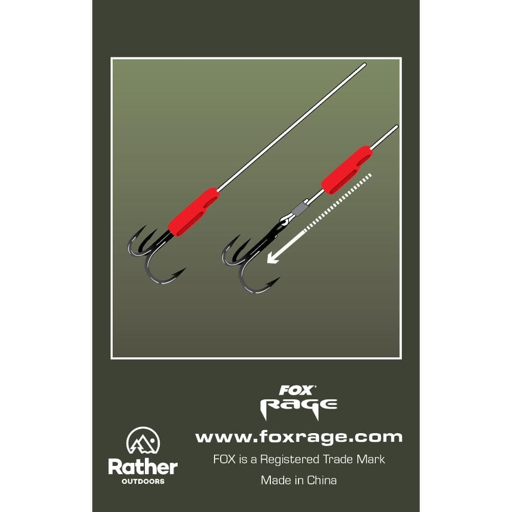 Fox Rage Predator Treble Hook Sleeves Medium Red - foto 3