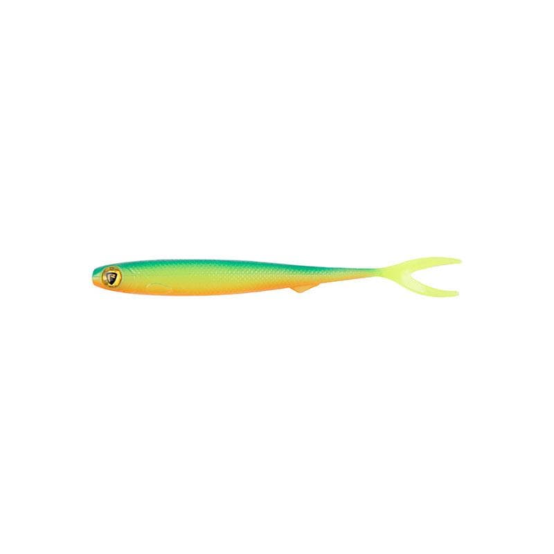 Fox Rage Slick Finesse Ultra UV Shads 9cm Blue Back Chartreuse