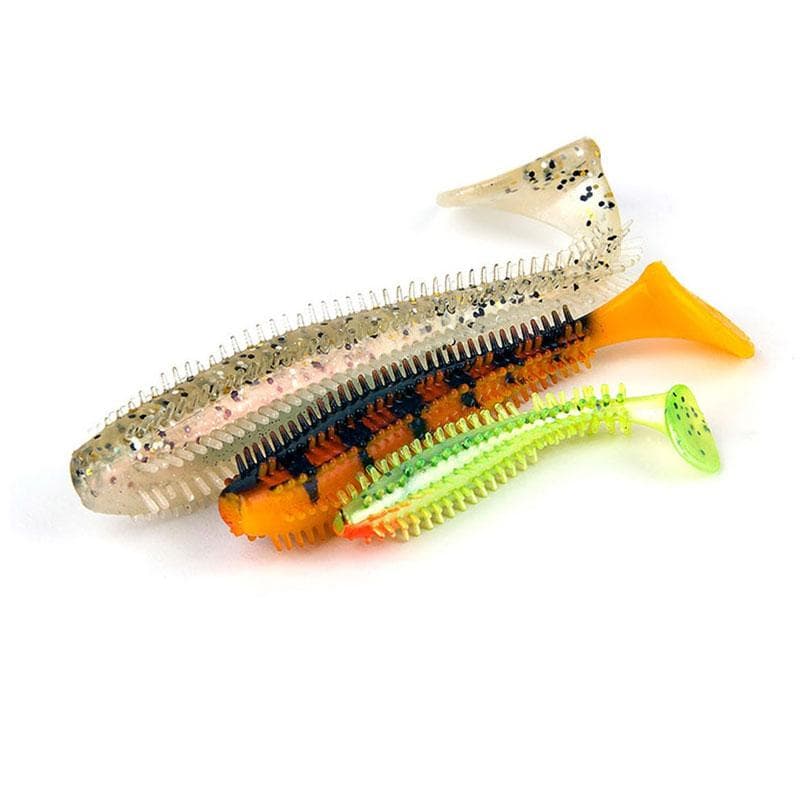 Fox Rage Spikey Shad 9cm Black and White