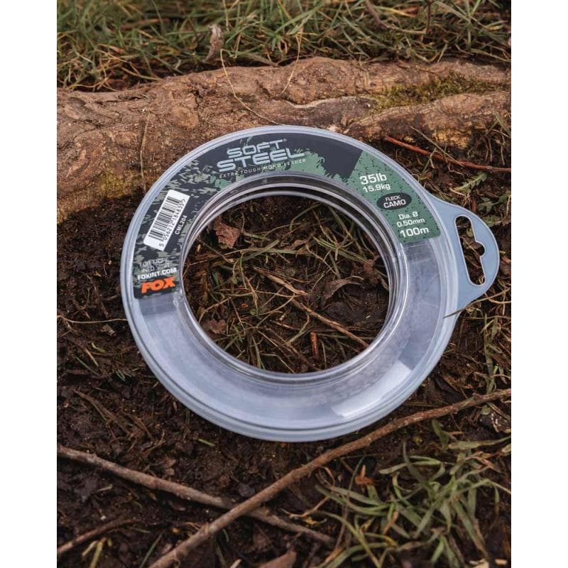 Fox Soft Steel Fleck Camo Leader 45lb - 100m - foto 4