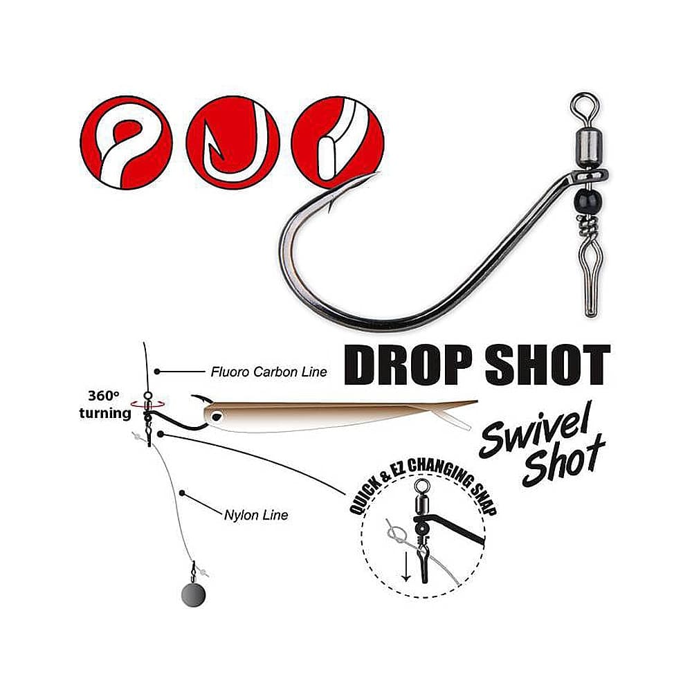 Gamakatsu Drop Shot Swivel Shot Size 1/0