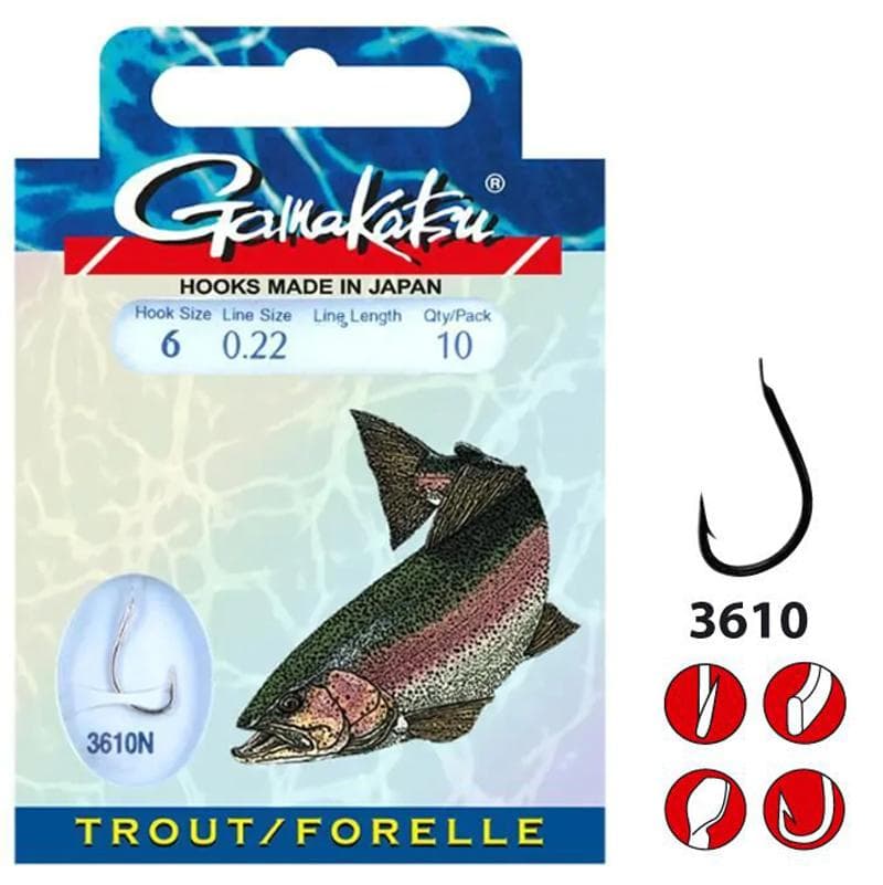 Gamakatsu LS-3610N Forel Onderlijn 100cm Size 08/0.20mm