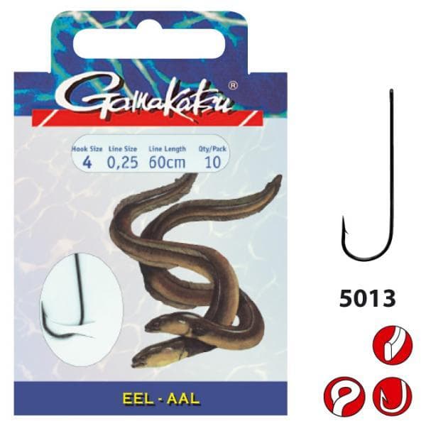 Gamakatsu LS-5013F Paling Onderlijn 60cm Size 8/0.20mm