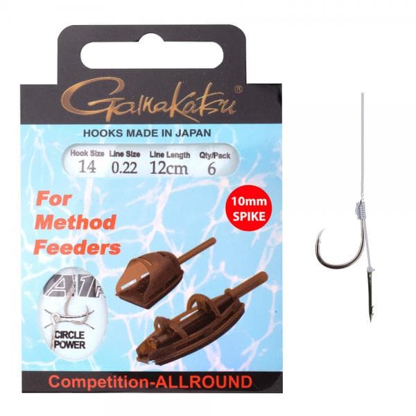 Gamakatsu Method Feeder Spike 12cm Size 10 - 0.25mm