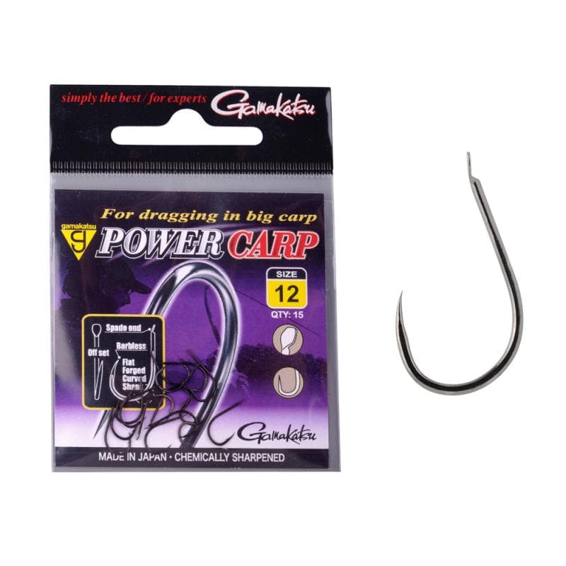 Gamakatsu Power Carp Flatted Eye Barbless Haak Size 16