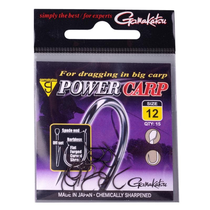 Gamakatsu Power Carp Flatted Eye Barbless Haak Size 18 - foto 3