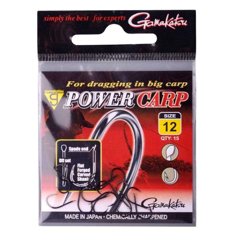 Gamakatsu Power Carp Flatted Eye Haak Size 12 - foto 3