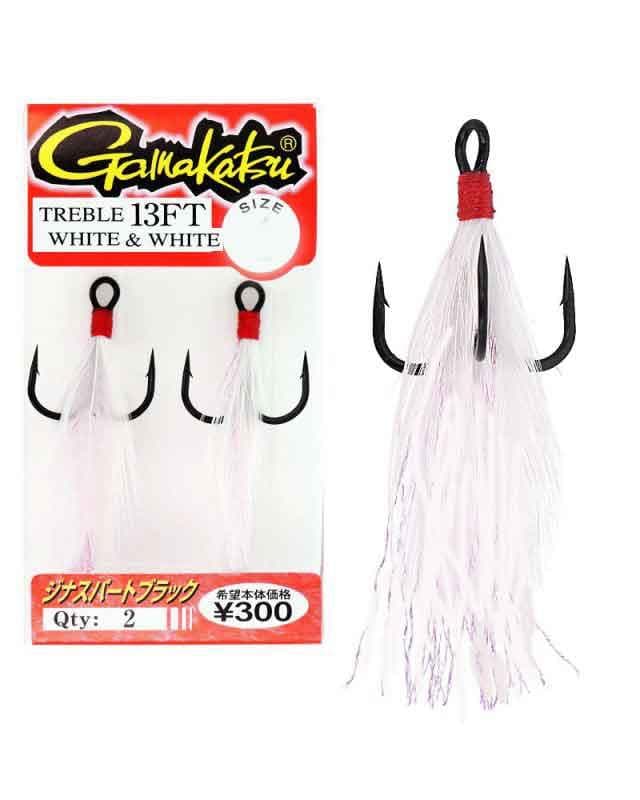 Gamakatsu Treble 13FT White & White 2st. Size 2