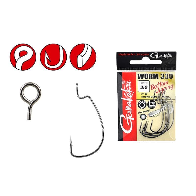 Gamakatsu Worm 330 Bottom Jigging Size 4