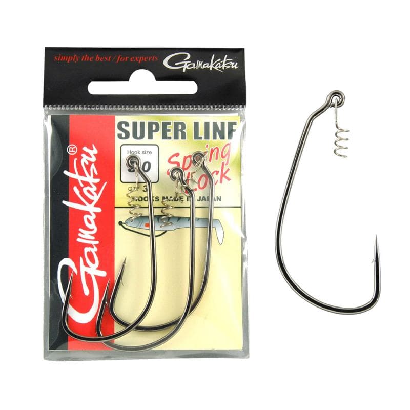 Gamakatsu Worm EWG SuperLine Spring Lock Size 3/0 4st
