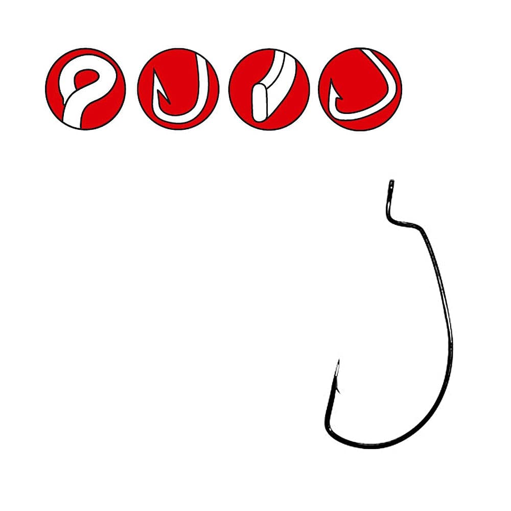 Gamakatsu Worm Offset EWG Red Size 2/0