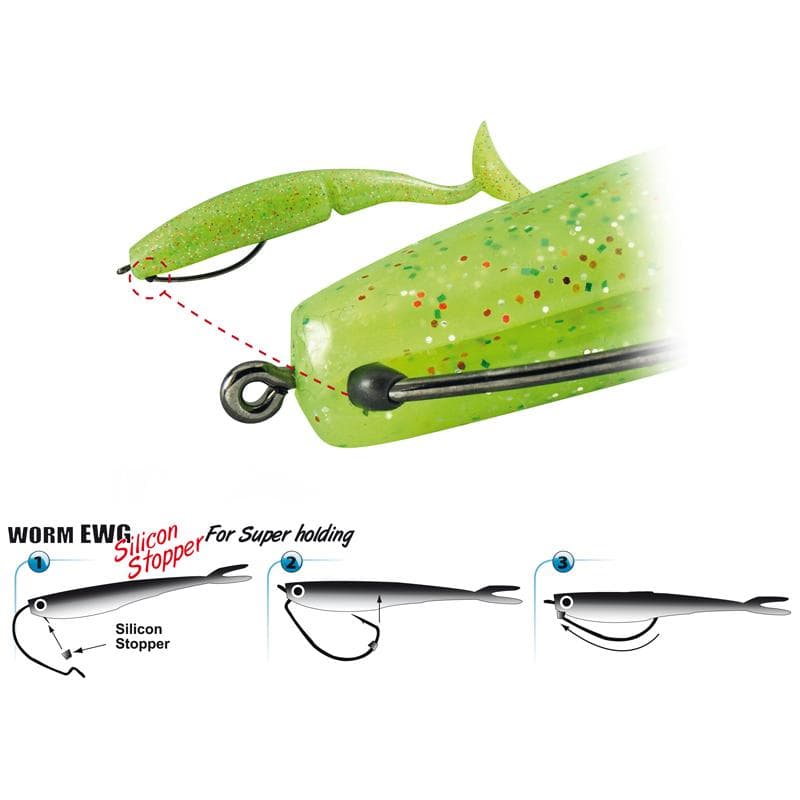 Gamakatsu Worm Offset EWG with Stopper Size 1/0 - foto 2