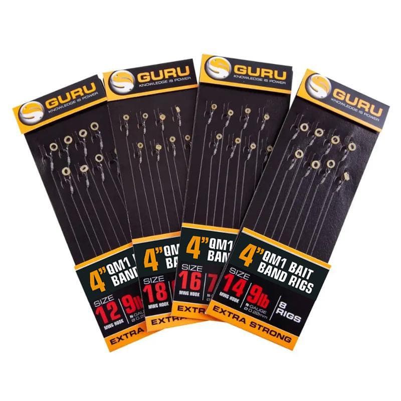 Guru Bait Bands QM1 Ready Rig 4inch Size 12/0.19mm