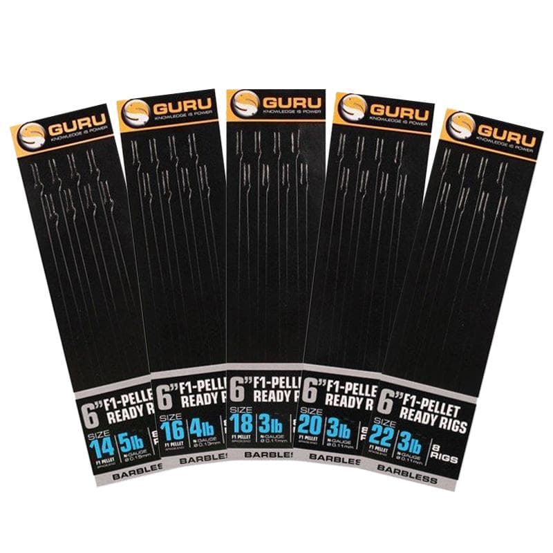Guru F1-Pellet Pole Rigs 6inch Size 16/0.13mm