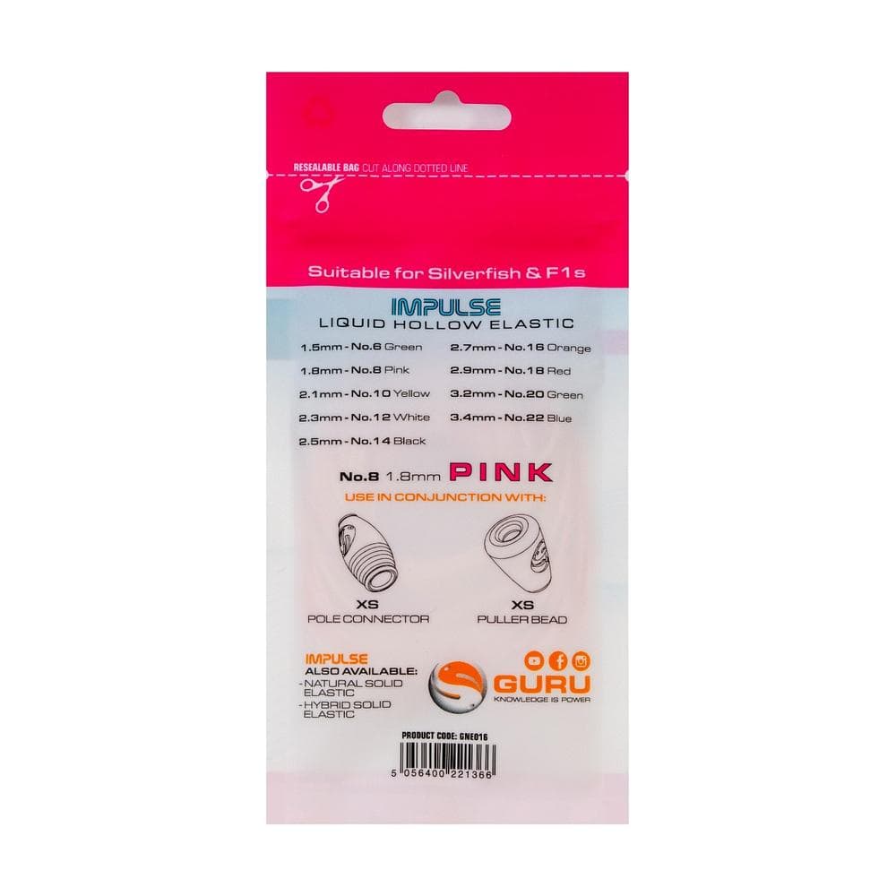 Guru Impulse Liquid Hollow Elastic 5m 1.8mm Pink - foto 2