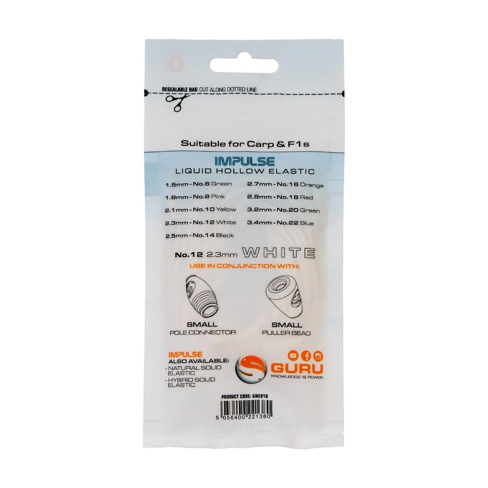 Guru Impulse Liquid Hollow Elastic 5m 2.3mm White - foto 2