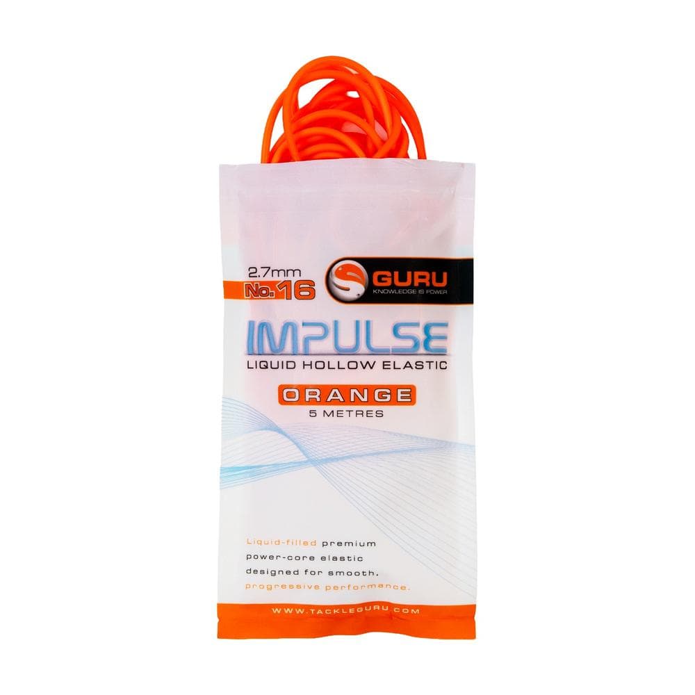 Guru Impulse Liquid Hollow Elastic 5m 2.7mm Fluoro Orange
