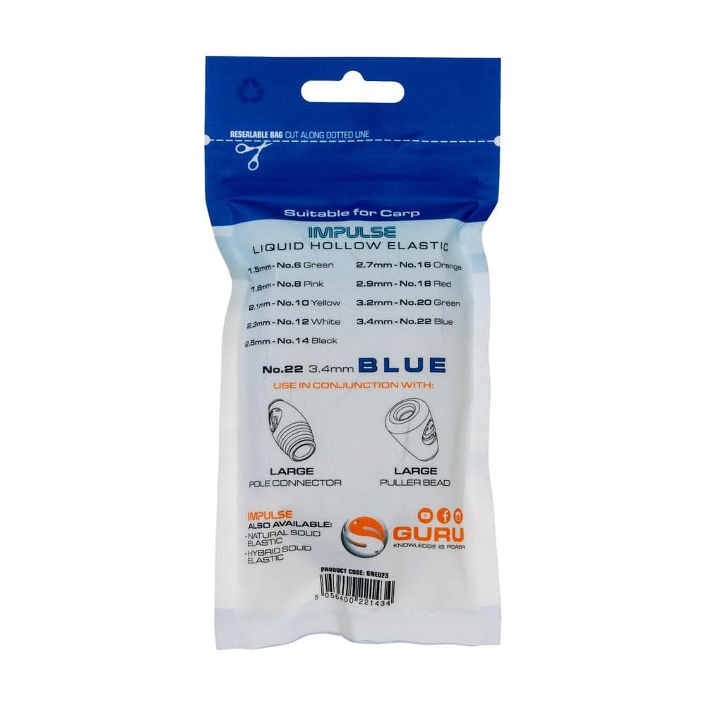 Guru Impulse Liquid Hollow Elastic 5m 3.4mm Dark Blue - foto 2