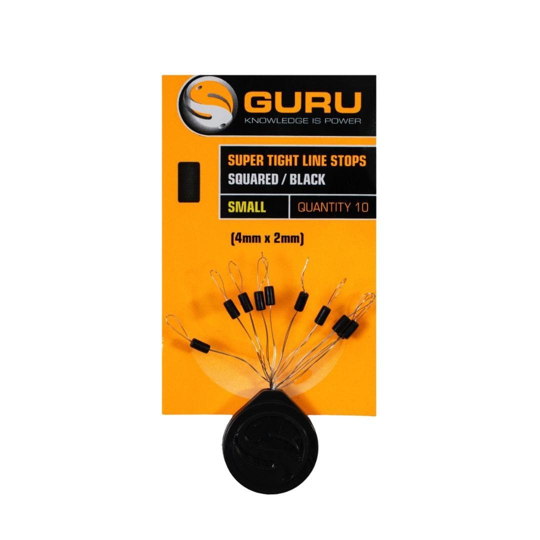 Guru Super Tight Line Stops Squared Black Small