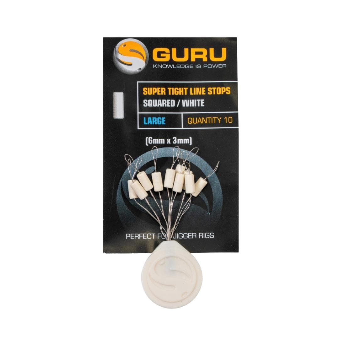 Guru Super Tight Line Stops Squared White Large