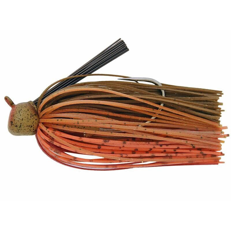 Keitech Crankin Football Jig 14g Green Pumpkin Craw