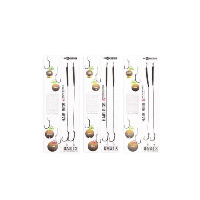 Korda Basix Hair Rigs Wide Gape Barbed Size 4/25lb - foto 3