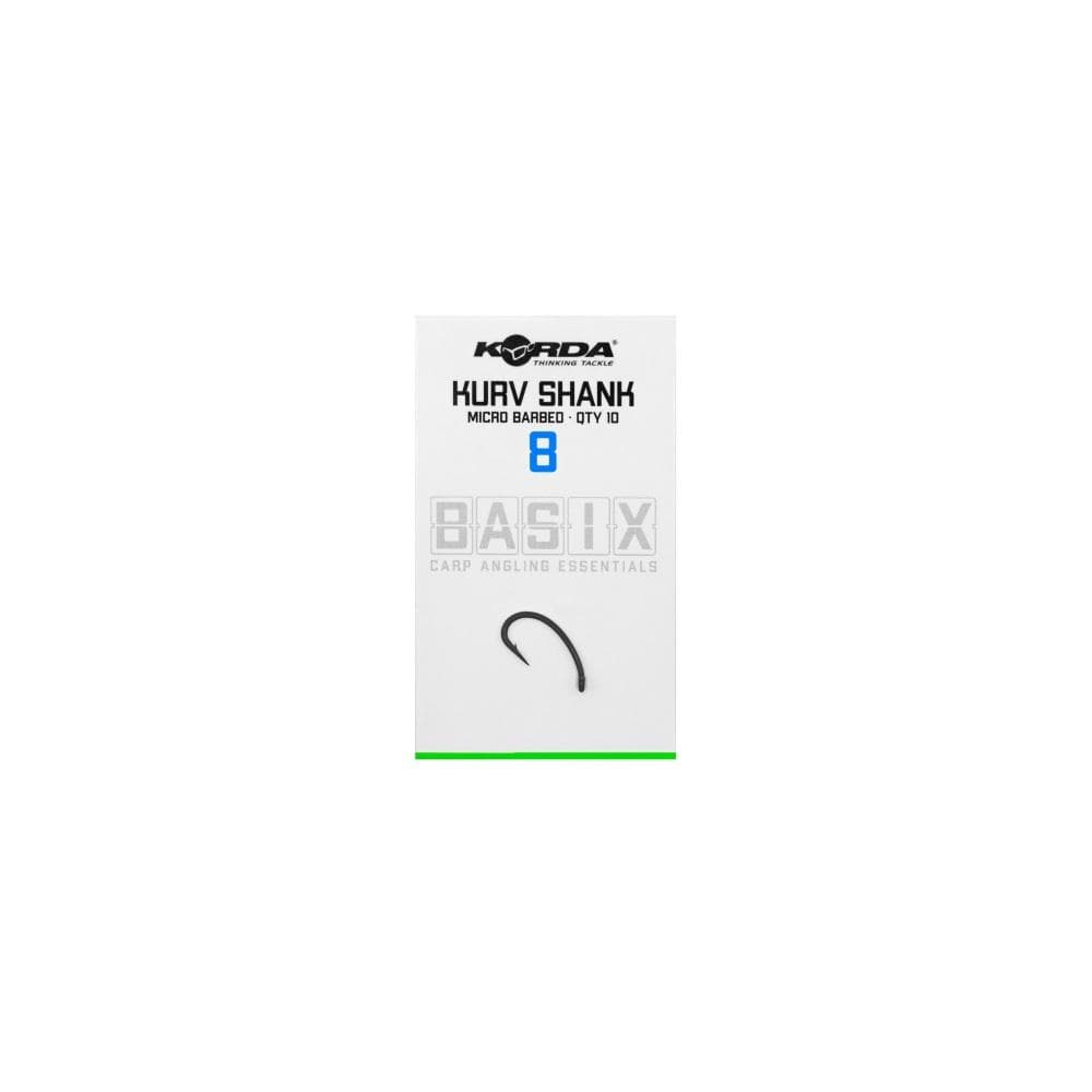 Korda Basix Kurv Shank Hooks Size 8