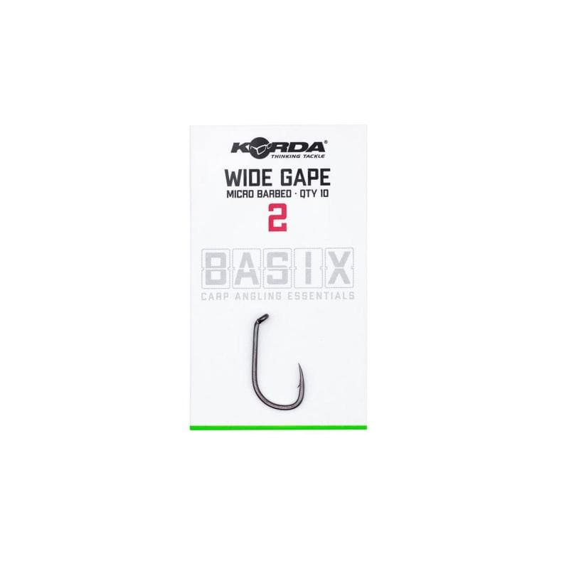 Korda Basix Wide Gape Hooks Barbed Size 2