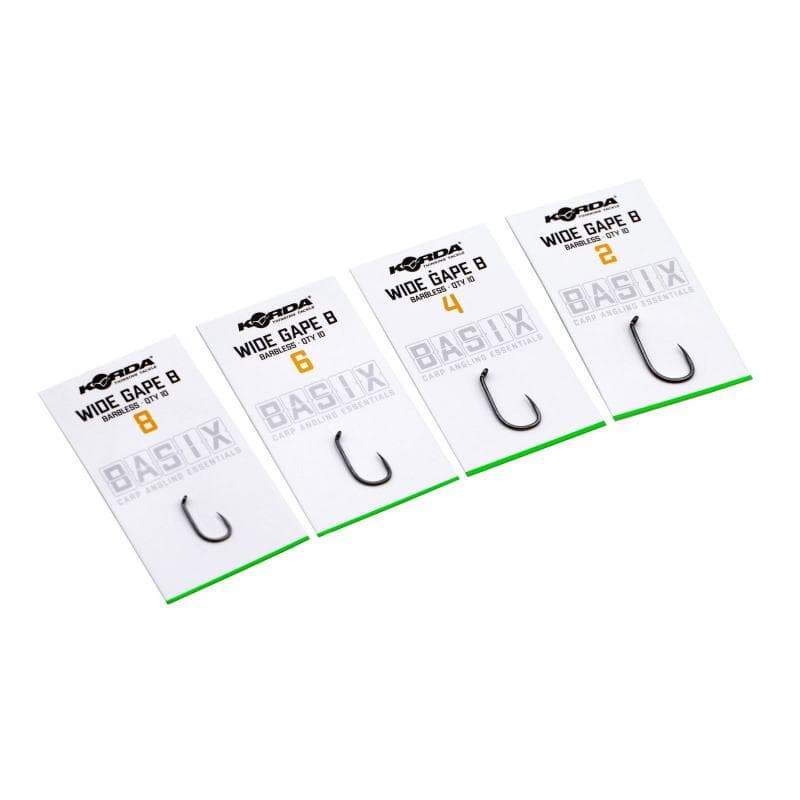 Korda Basix Wide Gape Hooks Barbless Size 6 - foto 2