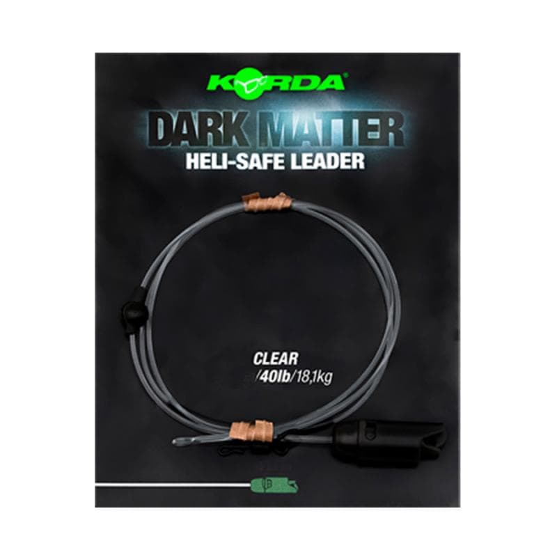 Korda Dark Matter Leader Heli Safe 40lb 1M Clear