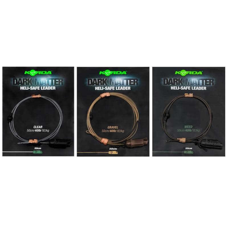 Korda Dark Matter Leader Heli Safe 40lb 50cm Weed - foto 2