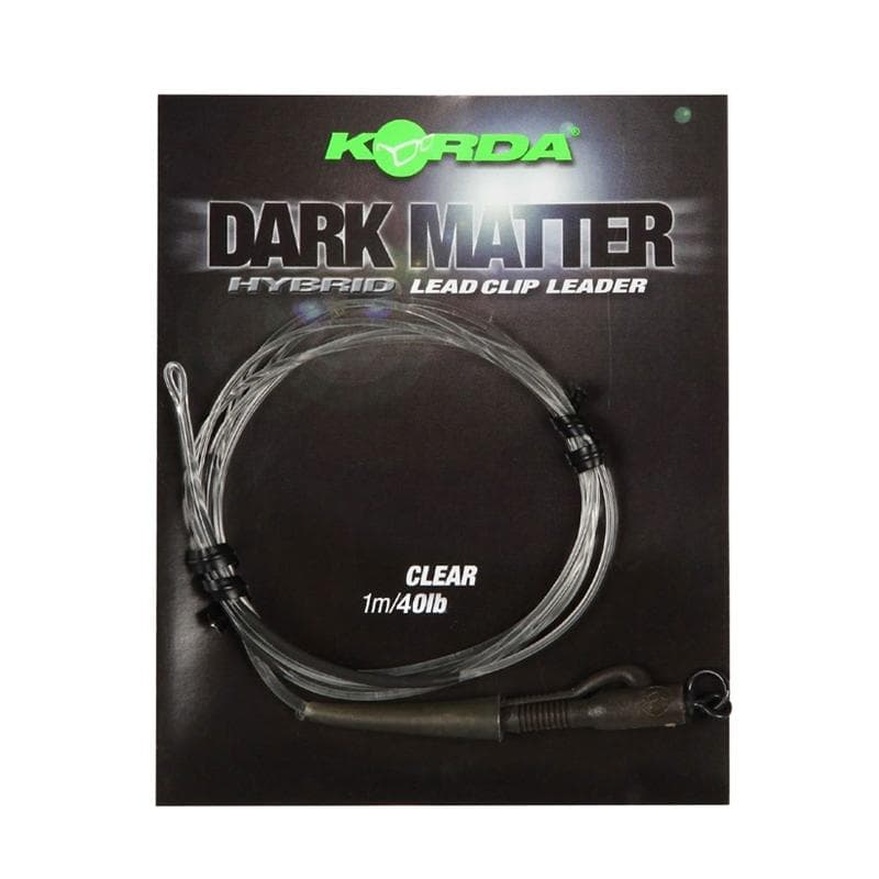 Korda Dark Matter Leader Hybrid Lead Clip Clear 40lb