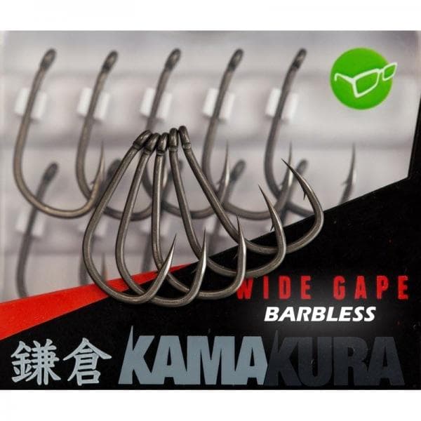 Korda Kamakura Wide Gape Barbless Hook Size 8