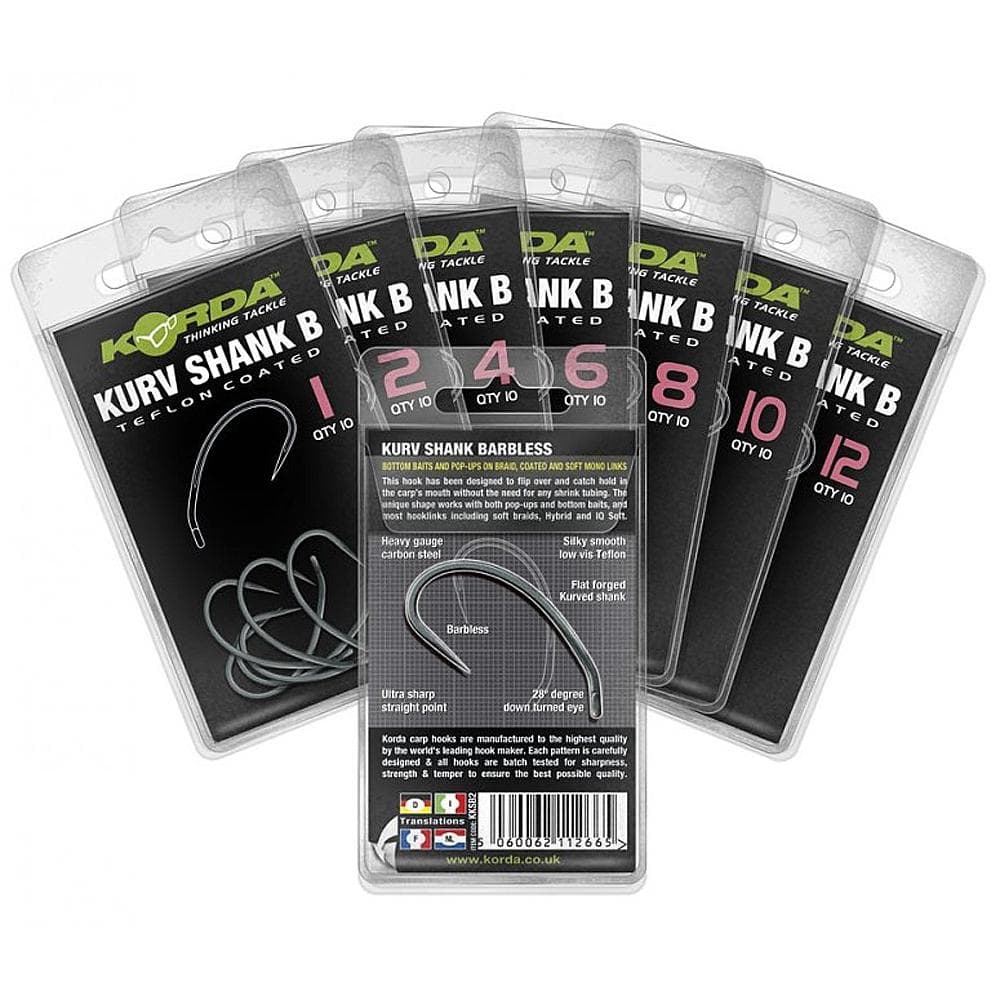 Korda Kurv Shank Barbless Hook Size 6
