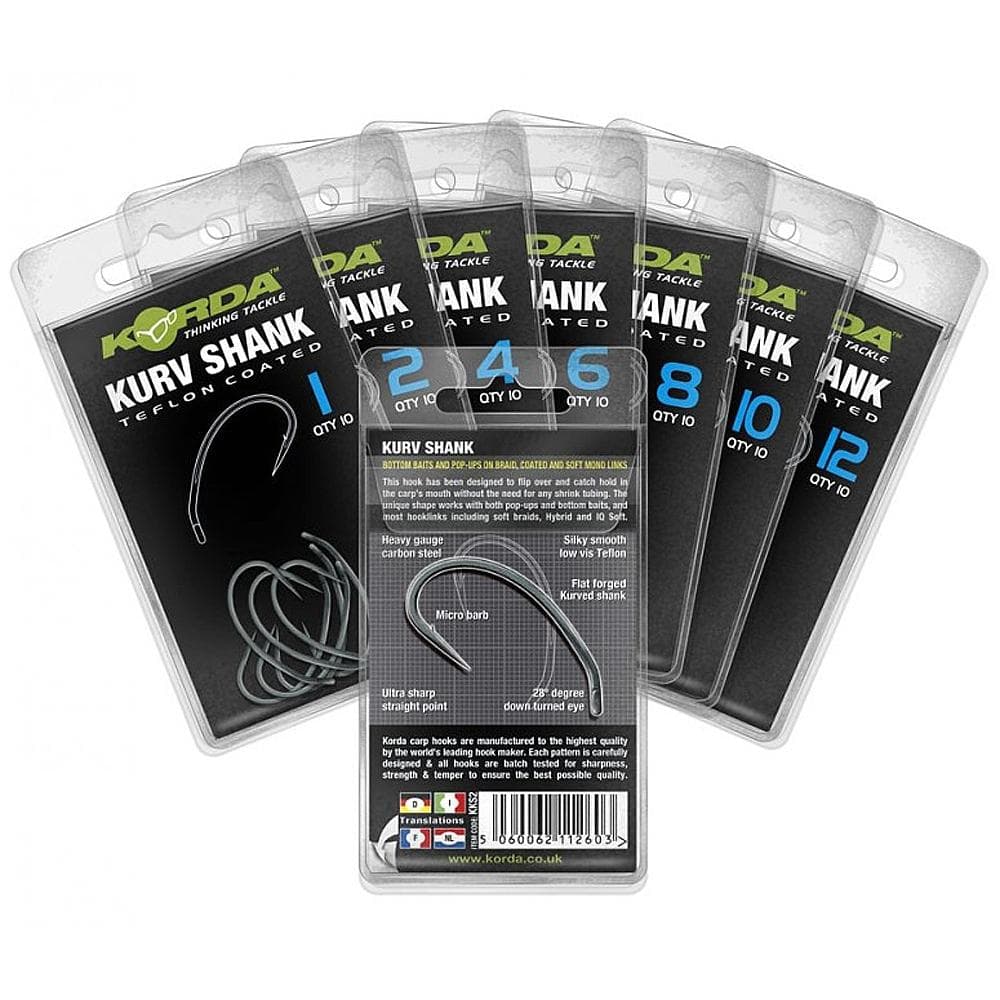 Korda Kurv Shank Hook Size 10