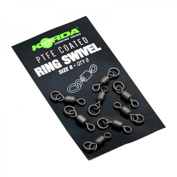 Korda PTFE Coated Ring Swivel Size 8