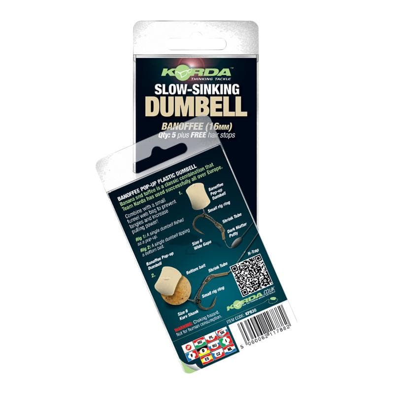 Korda Slow Sink Dumbell Banoffee White 16mm