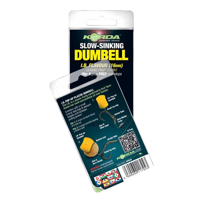 Korda Slow Sink Dumbell I.B. Yellow 12mm