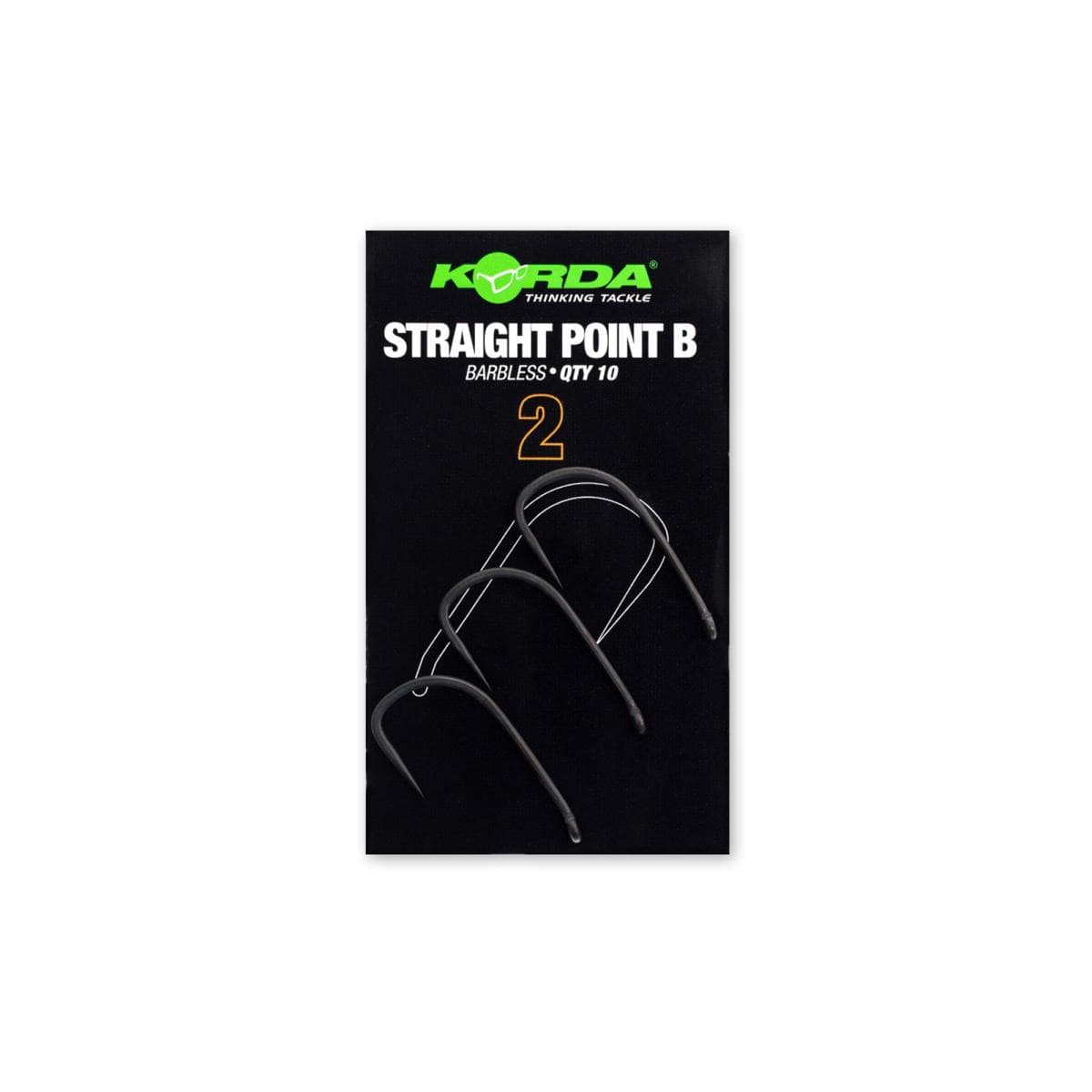 Korda Straight Point Hook Barbless Size 2