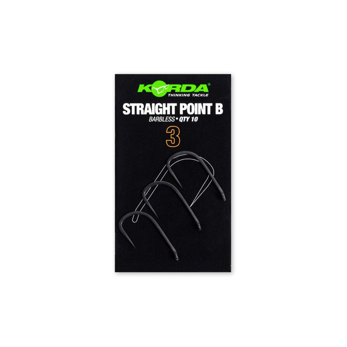 Korda Straight Point Hook Barbless Size 3
